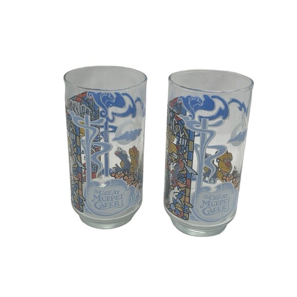 Vintage McDonald's The Great Muppet Caper 2 Glasses Muppets Miss Piggy 1981 - Picture 8 of 16